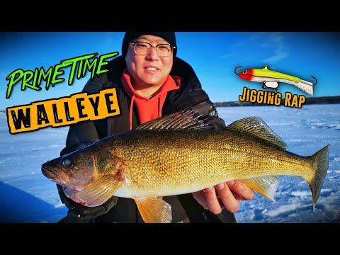 Insane Prime Time Walleye Bite on Last Mountain Lake Ice Fishing