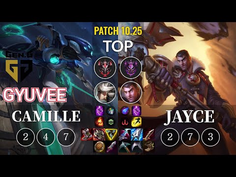 GEN gyuvee Camille vs Jayce Top - KR Patch 10.25