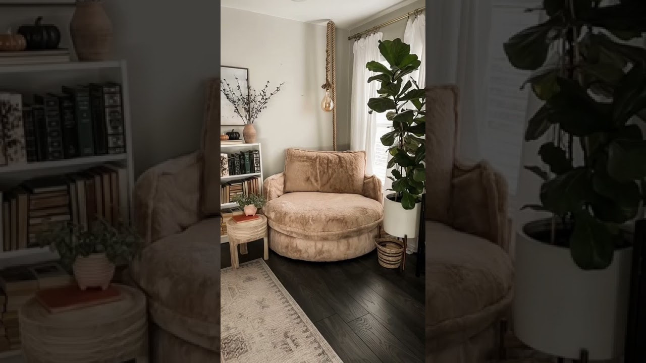 Set up my new Reading Nook with me! #reading #booktube #homedecor #cozy #diy #shorts