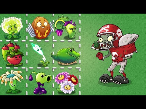 PvZ 2 1000 Plants vs Football Zombie All Star Level 100