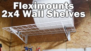 Fleximounts 2x4 all metal wall shelves