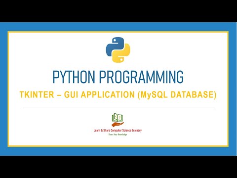 Python Programming 33 Gui Database Application Gui Tkinter Python Programming In Tamil