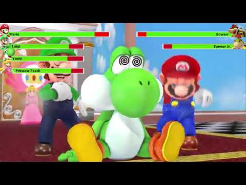Super Mario [SFM]: Castle Crashers Fight with healthbars