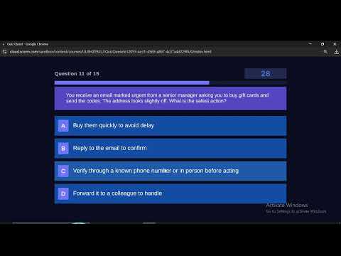 QuizQuest SCORM quiz module screenshot
