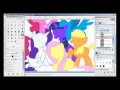 My Little Pony Speed Drawing with Gimp Paths Tool ...