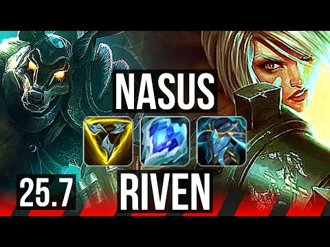 NASUS vs RIVEN (TOP) | 10/2/7 | NA Grandmaster | 25.7