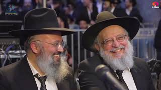 מסובין בבני ברק- שידור חוזר ממעמד הקבלת פני רבו ומלחמתה של תורה בראשות רשכבה"ג מרן הגאון רבי דב לנדו