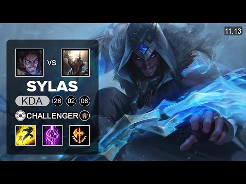 Sylas Mid vs Pantheon - KR Challenger Patch 11.13