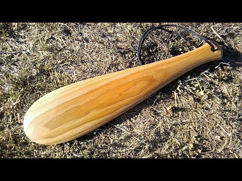 Making a Wood Patu - Carving a Maori Style Warrior Club - Slicing Watermelon!