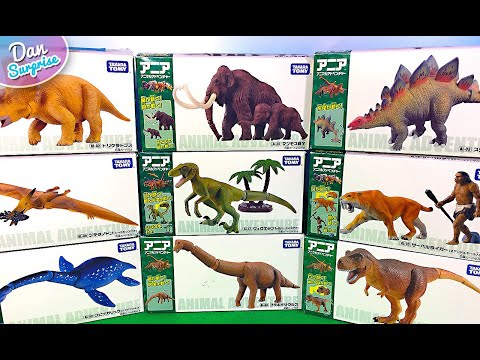 Entire Collection of Takara Tomy Dinosaurs - T-Rex, Spinosaurus, Triceratops, Stegosaurus, Smilodon