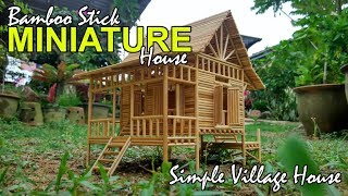 Bamboo Stick Miniature House // Simple Village House // CUSTOM MADE