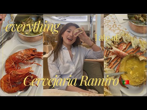 eating at Cervejaria Ramiro — the best seafood restaurant in Lisbon 🦀🇵🇹