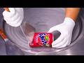 Fanta Cherry Ice Cream Rolls How To Make Fanta To Ice Cream Fast ASMR Hand Sounds Movements