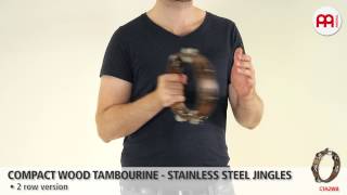 Video thumbnail for Compact Wood Tambourine - Stainless Steel Jingles - CTA2WB by MEINL Percussion Official