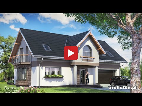 Projekt domu Dymsza polo g2 - archeton.pl - z poddaszem użytkowym 230,9 m2