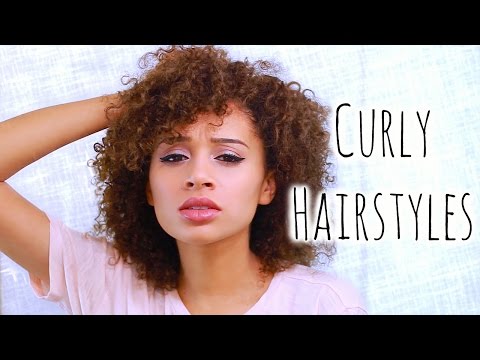 5 Easy CURLY Hairstyles For School