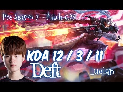 Deft LUCIAN vs EZREAL ADC - Patch 6.22 KR Flex Rank