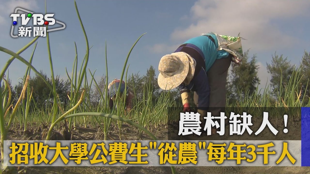 農村缺人! 招收大學公費生「從農」每年3千人