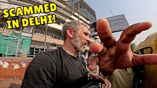 SCAMMED Our First 5 Minutes in Delhi! 😱🇮🇳 | Budget Hotel Review 🏨