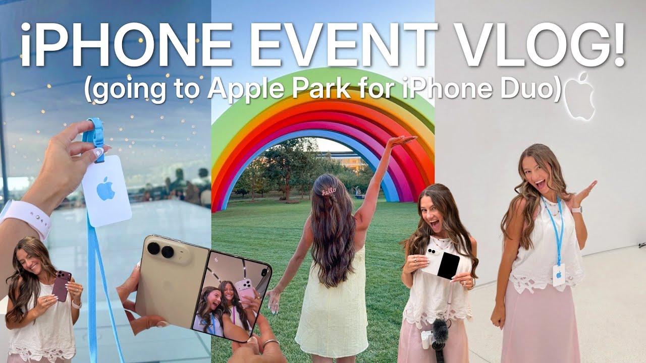 iPHONE DUO launch day at Apple Park!! 🍎 apple event vlog + hands-on!