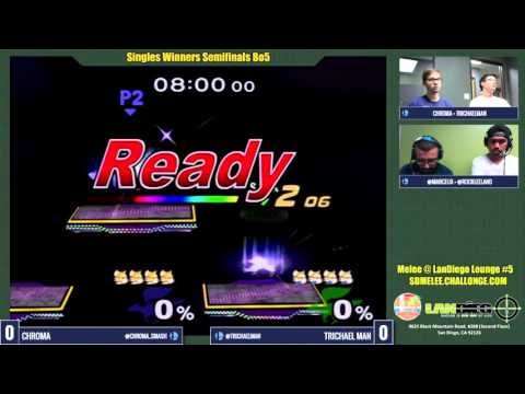 Melee @ LD Lounge #5 Singles LQF: Chroma vs. SDMTV | Trichael Man - SSBM