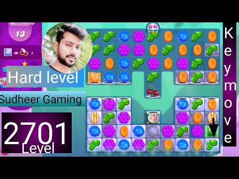 Candy crush saga level 2701 । Hard level । No boosters । Candy crush  2701 । Sudheer Gaming tips