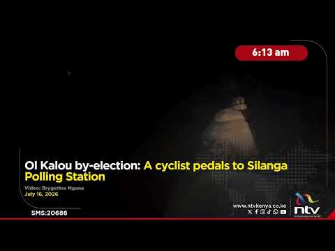 Ol Kalou by-election: A cyclist pedals to Silanga Polling Station