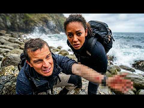 Mel B applies Jellyfish First Aid on Bear Grylls | Running Wild