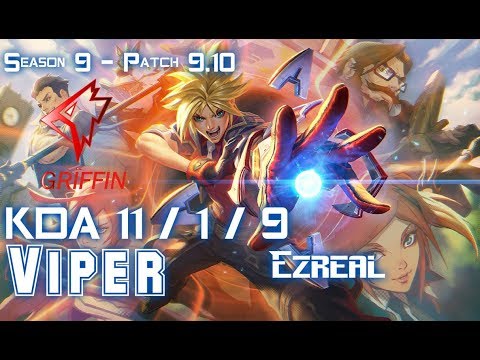 GRF Viper EZREAL vs VARUS ADC - Patch 9.10 KR Ranked