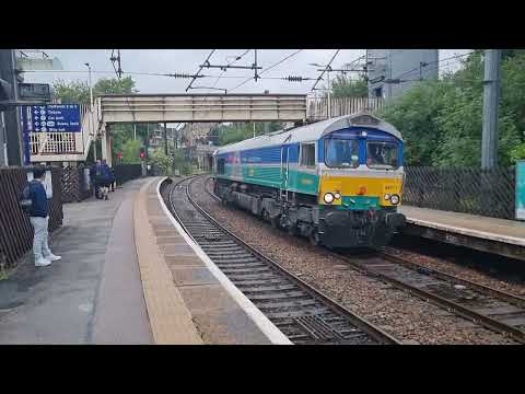 GBRF Class 66 No 66711 Sence at Shipley. 22/07/2022