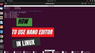 How to Save and Exit a File using the Nano Editor in Linux.