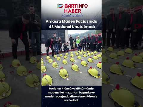 Amasra’da 43 madenci, facianın 4’üncü yıl dönümünde anıldı 😢