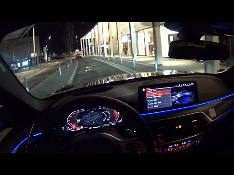 2021 BMW 530d Limousine LCI - city night drive | POV