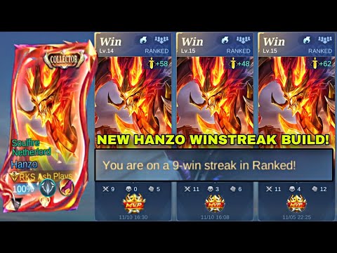 NEW HANZO BEST WINSTREAK BUILD!!🔥(hanzo can counter any heroes right now!!🤫)