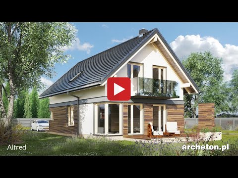 Projekt domu Alfred - archeton.pl - z użytkowym poddaszem 199,0 m2