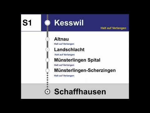 Thurbo Ansage » S1 Bauarbeiten in Güttingen | SLBahnen
