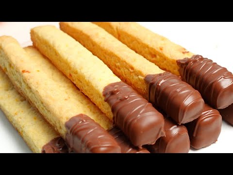 Delicious Orange Cookie Sticks for Dipping in Hot Drinks!