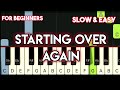 NATALIE COLE - STARTING OVER AGAIN | SLOW & EASY PIANO TUTORIAL
