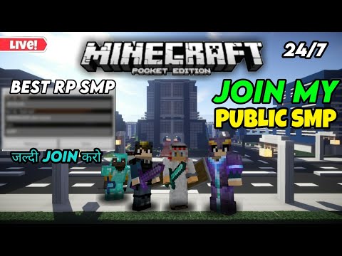 Minecraft Live Join My Smp BedRock + Javaedition Cracked 24/7 online public smp live @JAY-IS-LIVE