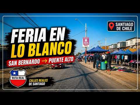 Calles de Santiago de Chile en Auto | San Bernardo a Puente Alto por Lo Blanco