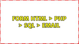Download lagu Form HTML ＞ PHP ＞ SQL ＞ Email mp3