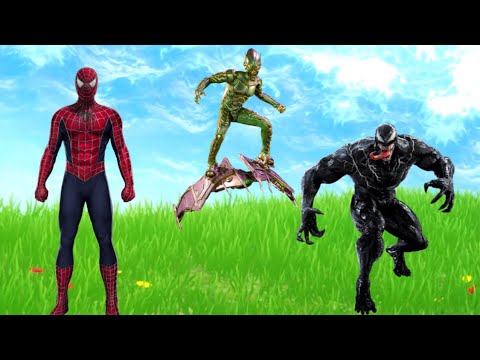 Spider Boy Fights GREEN GOBLIN and ROBBER and FIGHTS THANOS