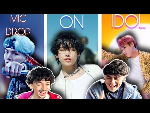 OUR FIRST TIME REACTING TO BTS MUSIC VIDEOS! - BTS ON,IDOL,MIC DROP