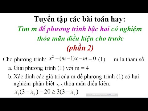 TOÁN 9 ÔN THI VÀO 10. Ứng dụng hệ thức Vi-ét
