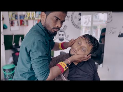 Loud Neck cracking Asmr head massage with face massage BY MICHAEL BARBER |Indian Barber |Asmr Sleep