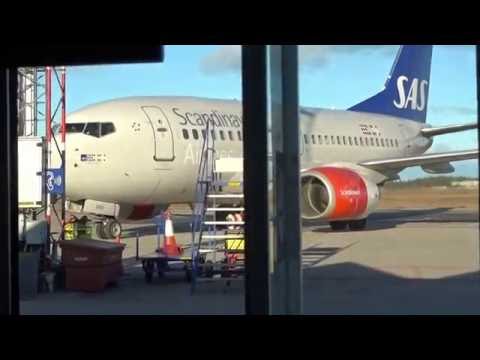 Aruna & Hari Sharma at Ronneby Airport watching SAS flight to land for Arlanda, Nov 27, 2016