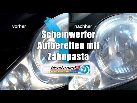 Scheinwerfer aufbereiten mit Zahnpasta | Hausmittel | AUTOLACKAFFEN