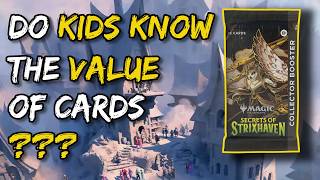 Can My 6 Y.O. Guess the Prices of a Secrets of Strixhaven Collector Booster #mtg #magicthegathering