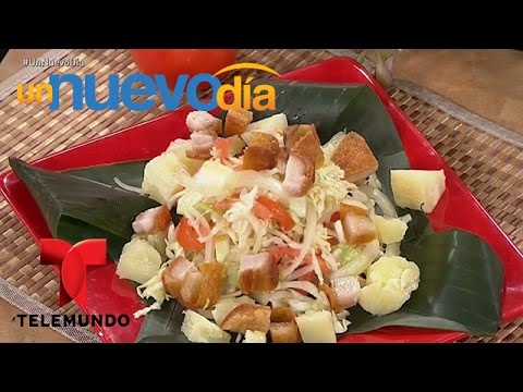 Aprende a preparar vigorón nicaragüense | Un Nuevo Día | Telemundo