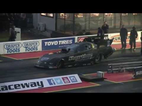 Santa Pod, Euro Finals. 2015. Night show, FIA Nitro Funny Car Q2